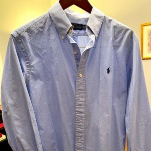 Polo Ralph Lauren light blue mini check button down